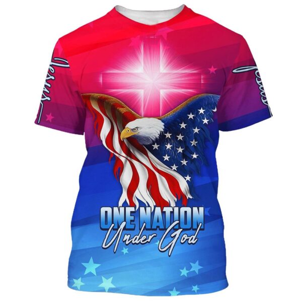 One Nation Under God Eagle 1 3D T Shirt, Christian T Shirt, Jesus Tshirt Designs, Jesus Christ Shirt