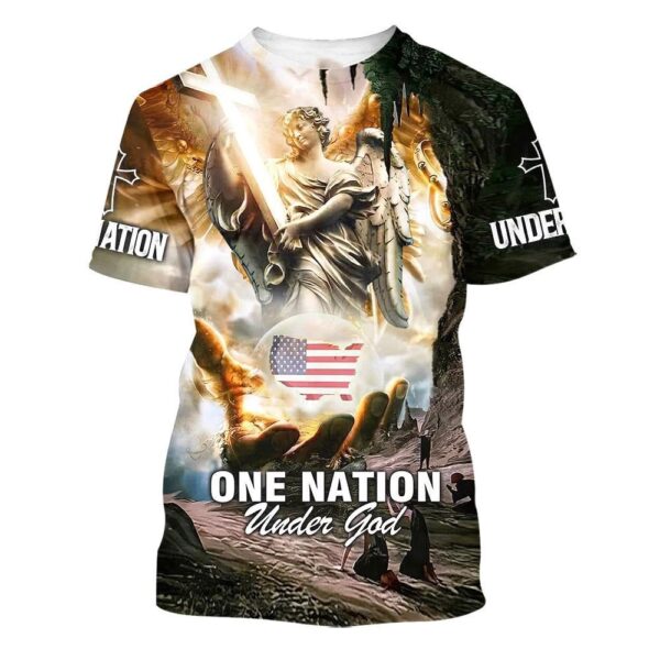 One Nation Under God Eagle 3D T Shirt, Christian T Shirt, Jesus Tshirt Designs, Jesus Christ Shirt