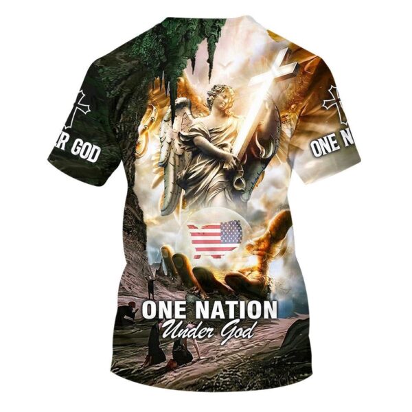 One Nation Under God Eagle 3D T Shirt, Christian T Shirt, Jesus Tshirt Designs, Jesus Christ Shirt