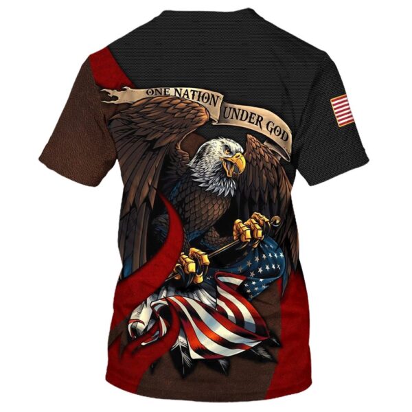 One Nation Under God Eagles 3D T Shirt, Christian T Shirt, Jesus Tshirt Designs, Jesus Christ Shirt
