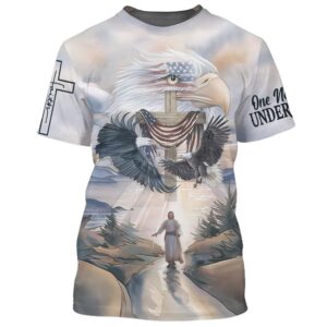 One Nation Under God Eagles Flying Around Cross United States 3D T Shirt Christian T Shirt Jesus Tshirt Designs Jesus Christ Shirt 1 vqcvyg.jpg