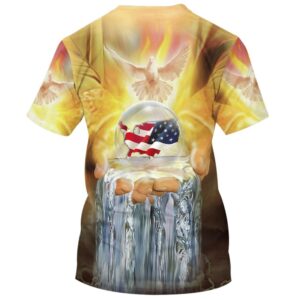 One Nation Under God Hand Hold Earth Dove 3D T Shirt Christian T Shirt Jesus Tshirt Designs Jesus Christ Shirt 2 zuohzd.jpg