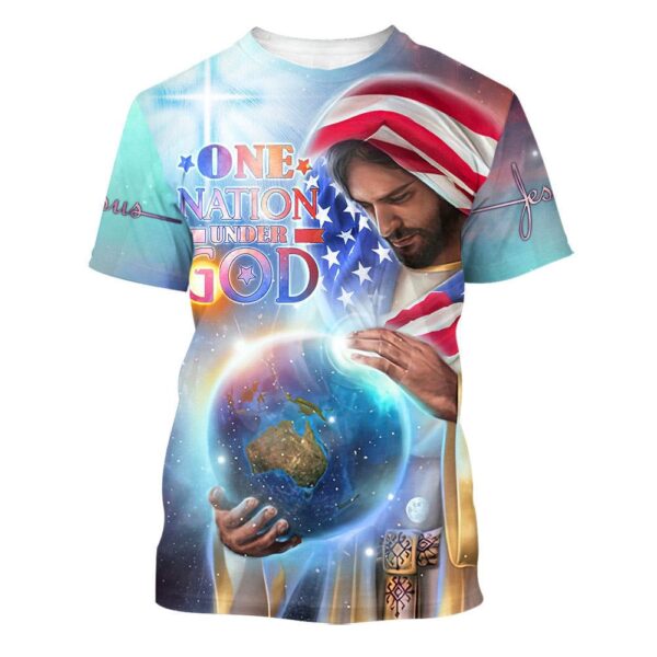 One Nation Under God Jesus American, Bible 3D T Shirt, Christian T Shirt, Jesus Tshirt Designs, Jesus Christ Shirt