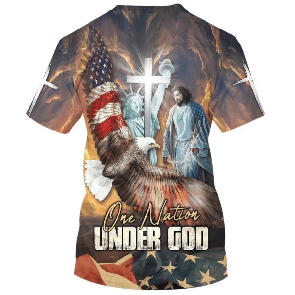 One Nation Under God Jesus Christian 3D T Shirt, Christian T Shirt, Jesus Tshirt Designs, Jesus Christ Shirt
