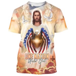 One Nation Under God Jesus Eagle American 3D T Shirt Christian T Shirt Jesus Tshirt Designs Jesus Christ Shirt 1 kyuqqb.jpg