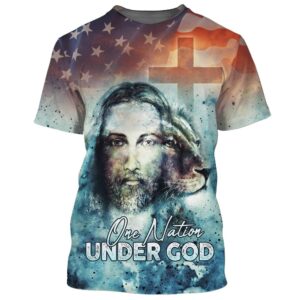 One Nation Under God Jesus Lion And Cross 3D T Shirt Christian T Shirt Jesus Tshirt Designs Jesus Christ Shirt 1 jppoo1.jpg