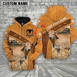 Personalized Name Aubrac Cattle Hoodie TT1,…