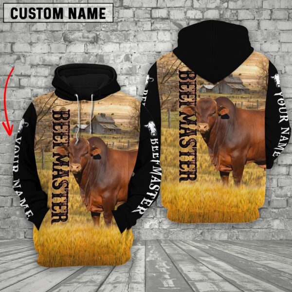 Personalized Name Beefmaster Cattle On The Farm 3D Shirt, Farm Hoodie, Farmher Shirt