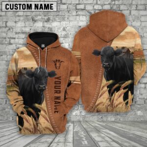 Personalized Name Black Angus Brown 3D…