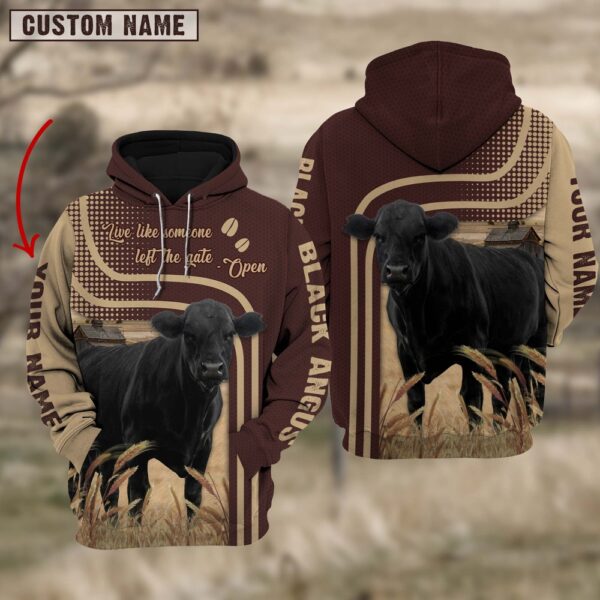 Personalized Name Black Angus Cattle Hoodie TT2, Farm Hoodie, Farmher Shirt