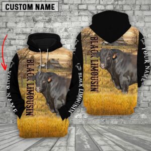 Personalized Name Black Limousin Cattle On…
