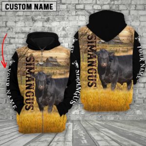 Personalized Name Black Sim Angus Cattle…