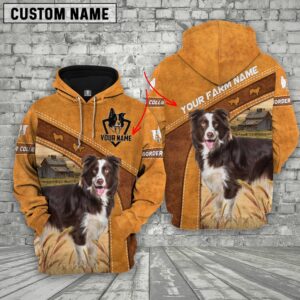 Personalized Name Border Collie Cattle Hoodie,…