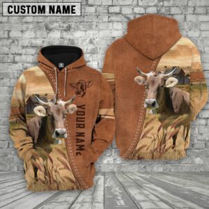 Personalized Name Brown Swiss Brown 3D…