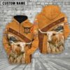 Personalized Name Farm Texas Longhorn Cattle Hoodie, Farm Hoodie, Farmher Shirt