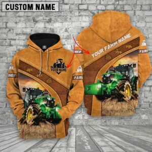 Personalized Name Farm Tractor Hoodie, Farm…