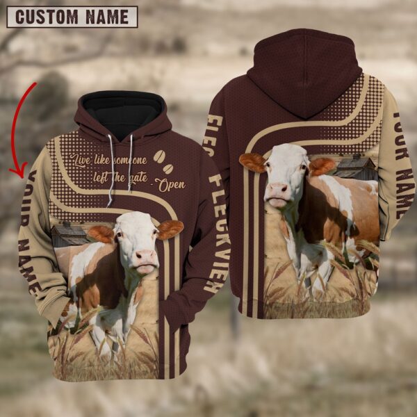 Personalized Name Fleckvieh Cattle Hoodie TT12, Farm Hoodie, Farmher Shirt