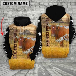 Personalized Name Florida Cracker 3D Hoodie,…