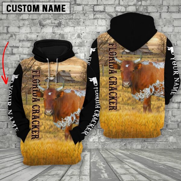 Personalized Name Florida Cracker 3D Hoodie, Farm Hoodie, Farmher Shirt