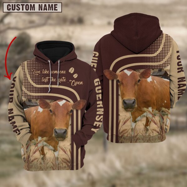 Personalized Name Guernsey Cattle Hoodie TT16, Farm Hoodie, Farmher Shirt