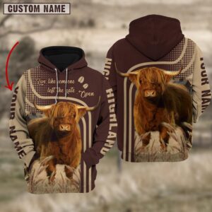 Personalized Name Highland Cattle Hoodie TT1,…