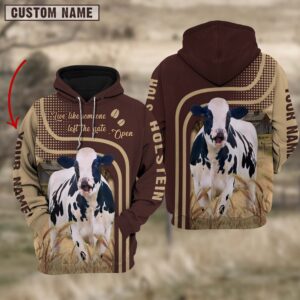 Personalized Name Holstein Cattle Hoodie TT6,…