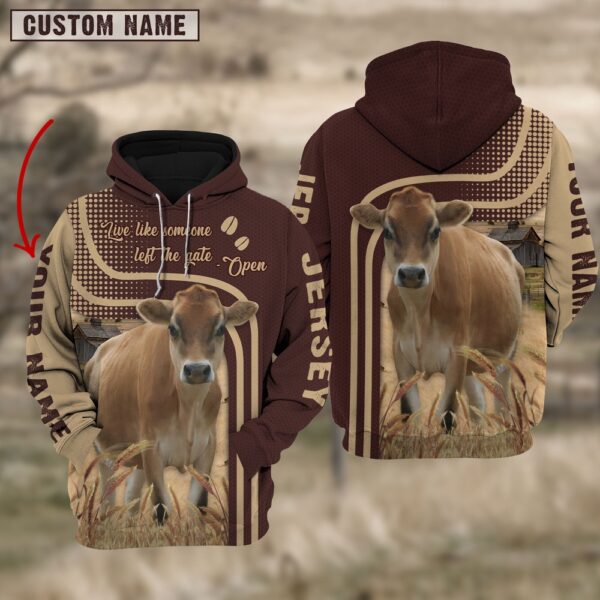 Personalized Name Jersey Cattle Hoodie TT8, Farm Hoodie, Farmher Shirt