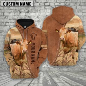 Personalized Name Limousin Brown 3D Shirt,…