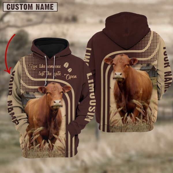 Personalized Name Limousin Cattle Hoodie TT10, Farm Hoodie, Farmher Shirt