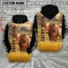 Personalized Name Maine-Anjou On The Farm All Over Printed 3D Hoodie, Farm Hoodie, Farmher Shirt
