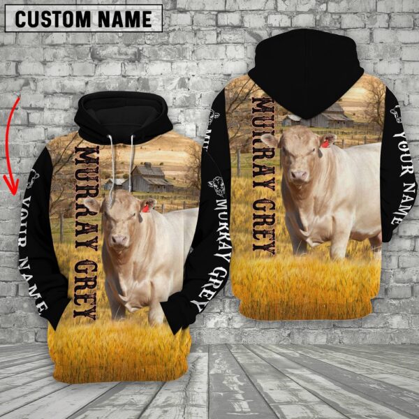 Personalized Name Murray Grey On The Farm All Over Printed 3D Hoodie, Farm Hoodie, Farmher Shirt