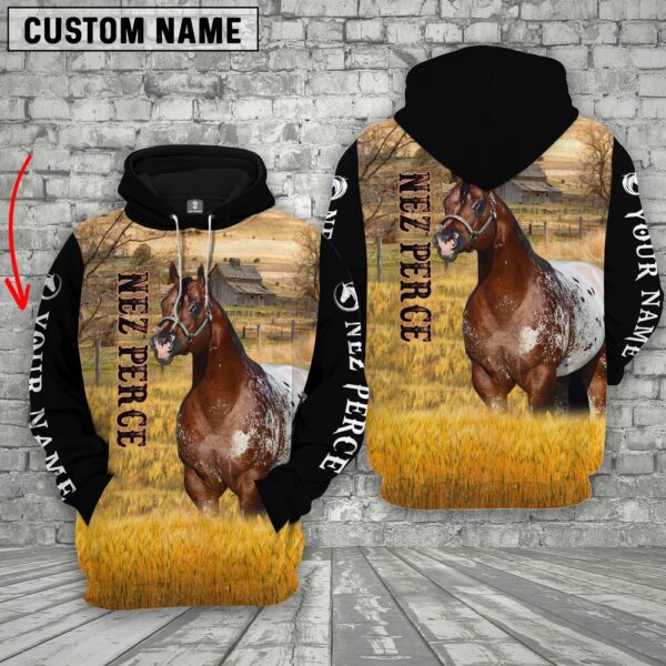 Personalized Name Nez Perce Horse House On The Farm 3D Hoodie, Farm Hoodie, Farmher Shirt