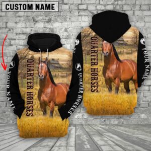 Personalized Name Quarter Horses 3D Hoodie,…