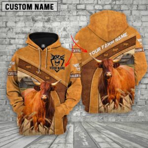 Personalized Name Saler Cattle Hoodie, Farm…