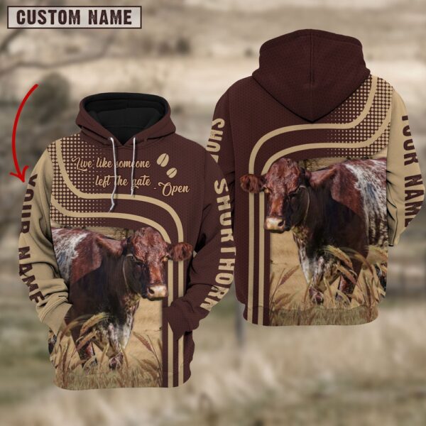 Personalized Name Shorthorn Cattle Hoodie TT14, Farm Hoodie, Farmher Shirt