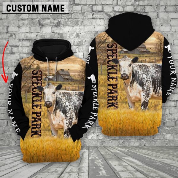 Personalized Name Speckle Park Cattle On The Farm All Over Printed 3D Hoodie, Farm Hoodie, Farmher Shirt