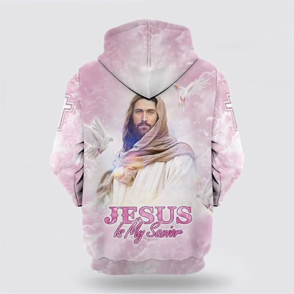 Pink Jesus Is My Savior All Over Print Hoodie Shirt, Christian Hoodie, Bible Hoodies, Scripture Hoodies