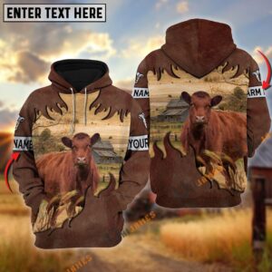 Red Angus Brown Hair Pattern Personalized…