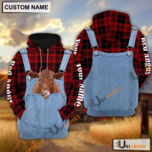 Red Angus Red Jeans Pattern Personalized…