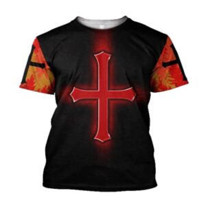 Red Cross Jesus 3D T Shirt,…