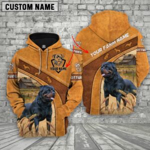 Rottweiler Custom Name Printed 3D Hoodie,…