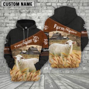 Sheep On Farm Custom Name Printed…