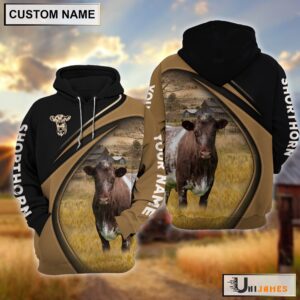 Shorthorn Farming Life Personalized Name 3D…