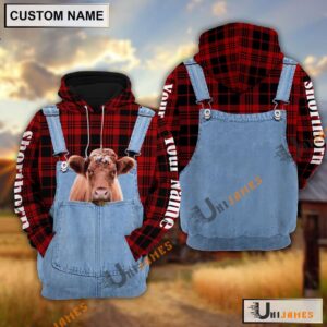 Shorthorn Red Jeans Pattern Personalized Name…