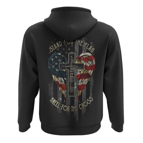 Stand For The Flag Kneel For The Cross Hoodie, Christian Hoodie, Bible Hoodies, Religious Hoodies