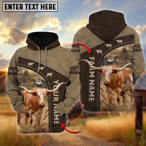 Texas Longhorn Happiness Farming Personalized Name,…
