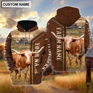 Texas Longhorn Personalized Name, Farm Name…