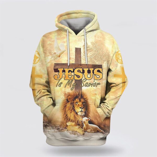 The Hand Of Jesus Lion And Lamb Hoodie Jesus Is My Savior 3D Hoodie, Christian Hoodie, Bible Hoodies, Scripture Hoodies
