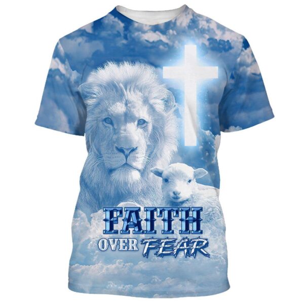 The Lion Cross And Lamb 3D T Shirt, Christian T Shirt, Jesus Tshirt Designs, Jesus Christ Shirt