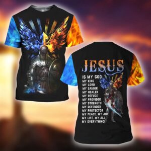 Warrior Lion Jesus Is My God My King 3D T Shirt Christian T Shirt Jesus Tshirt Designs Jesus Christ Shirt 2 cul98w.jpg